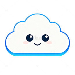 卡通风可爱云朵表情设计素材