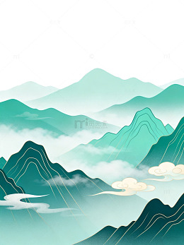 国风山水意境插画设计素材