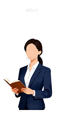 扁平风教师授课阅读插画设计素材