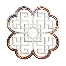 中式古典花纹镂空金属装饰素材