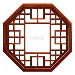 中式风格窗格图案矢量设计素材