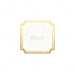 简约风金色边框几何线条设计素材