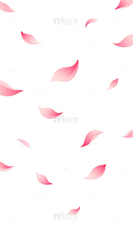 唯美风樱花花瓣飘落背景素材
