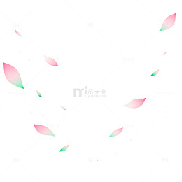 清新风樱花飘落背景矢量素材