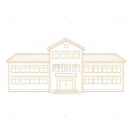 学校建筑简笔画