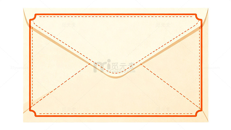 复古风信封手绘插画设计素材