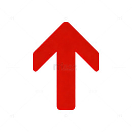 简约风红色向上箭头矢量图标素材