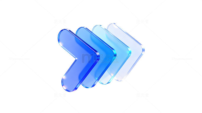渐变风箭头图形透明设计素材