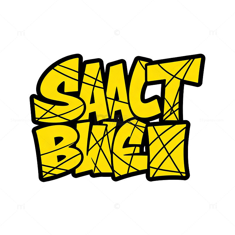 涂鸦风SAACTBIKER字体设计素材