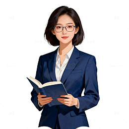 国风教师形象插画设计素材