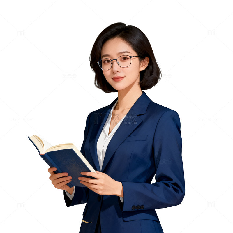 国风教师形象插画设计素材
