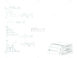 黑板风数学公式几何图形设计素材