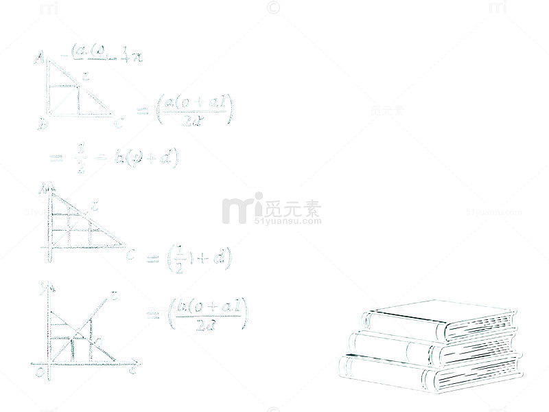 黑板风数学公式几何图形设计素材