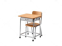 简约风学生课桌椅设计素材