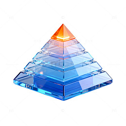 晶莹风水晶金字塔3D模型素材