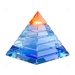 水晶风金字塔能量光效设计素材