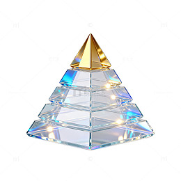水晶风金字塔装饰品3D模型素材